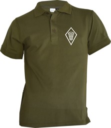 Image de Motorfahrer Polo-Shirt mit Truppengattungsabzeichen Oliv